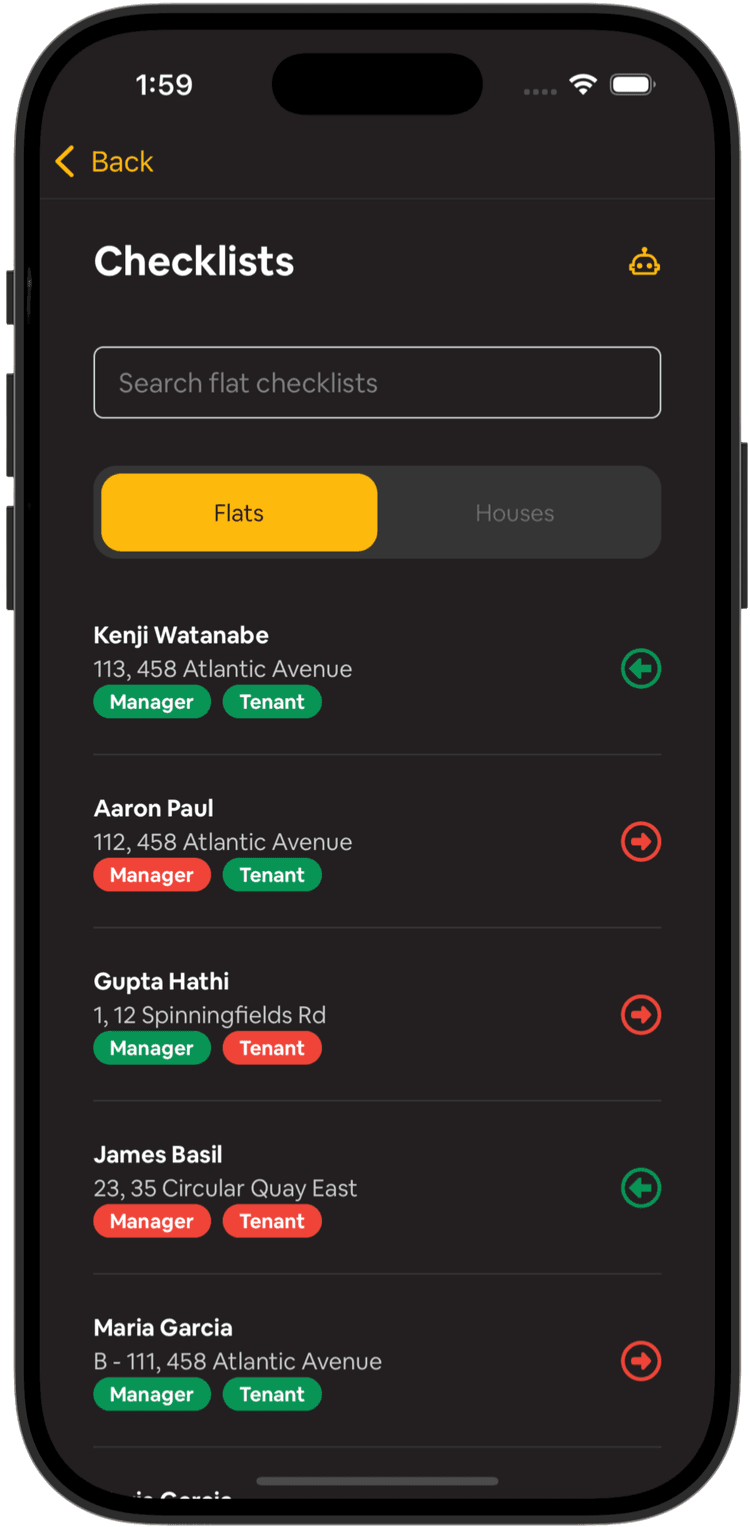 Estate Manager - Move-In/Move-Out Checklists