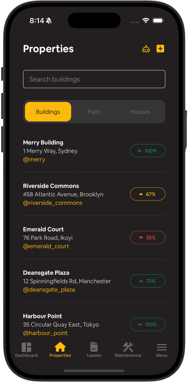 Estate Manager Maintenance - Request Tracking