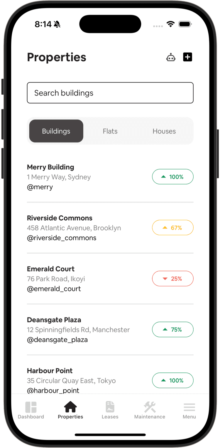 Estate Manager Maintenance - Request Tracking
