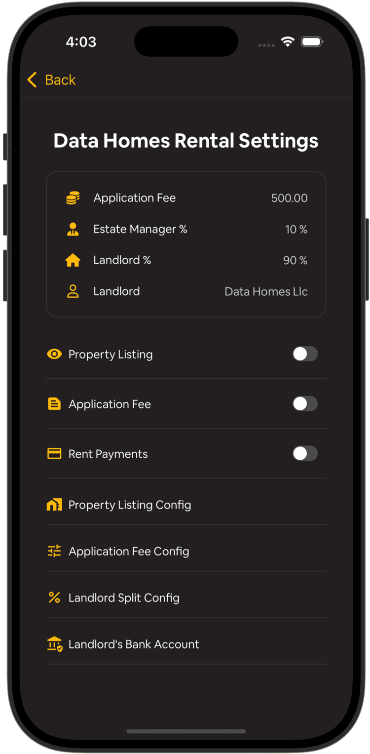 Estate Manager - Rental Settings (Customizable Features)